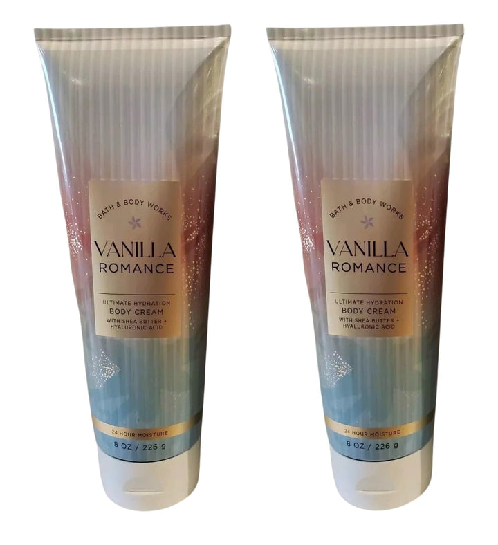 Bath and Body Works Vanilla Romance Ultimate Hydration Body Cream 8 Ounces Pack of 2