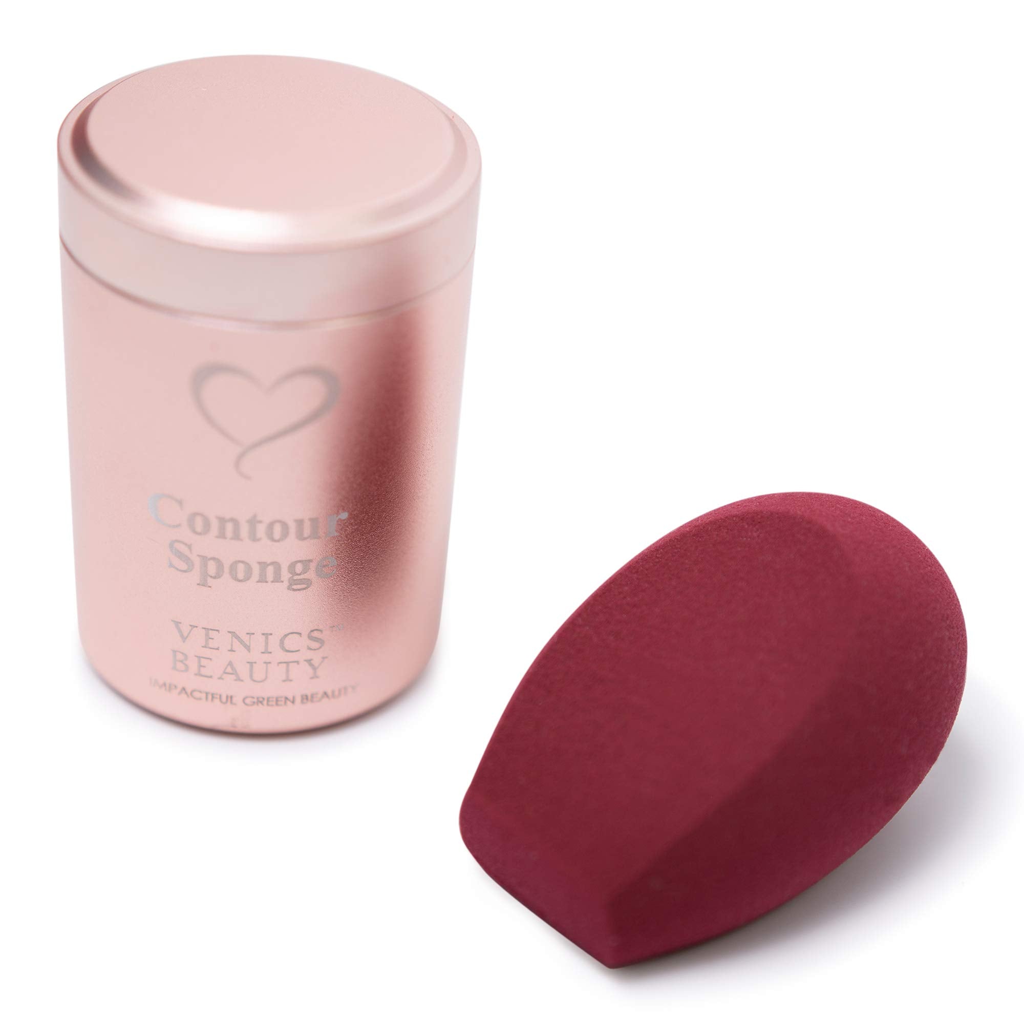 VENICS Beauty Sponge with Luxury Travel Case | Contour Sponge | Latex Free | Sponge Holder | Blender Holder | Protective Carrying Case