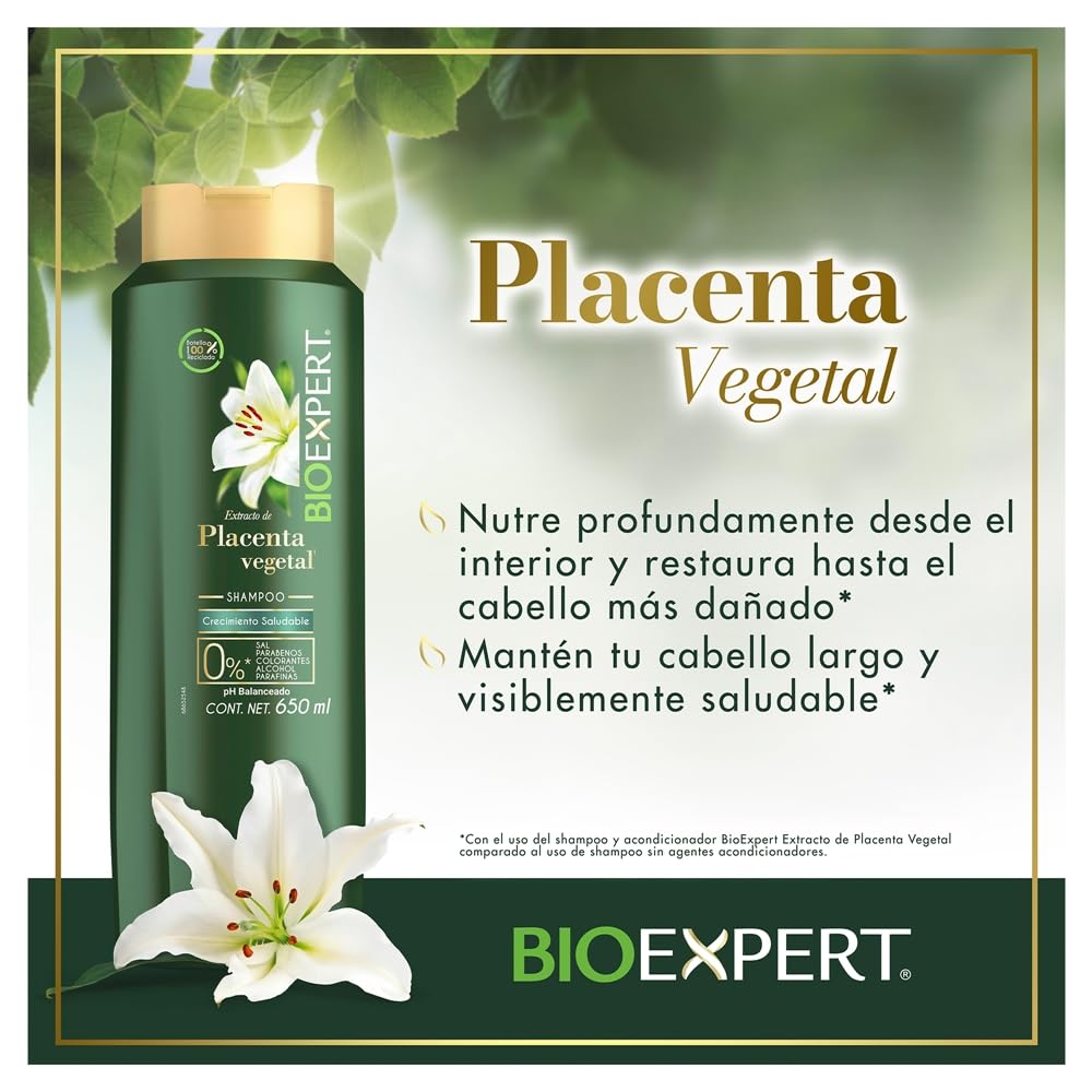 Bioexpert Shampoo - Extracto de Placenta Vegetal 650ml