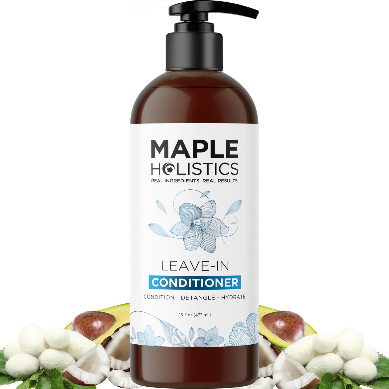 Leave In Conditioner for Dry Damaged Hair - Ultra Moisturizing Deep Conditioner for Dry Damaged Hair and Frizz Control with Silk Amino Acids - Smoothing Leave In for Curly Hair Moisturizer