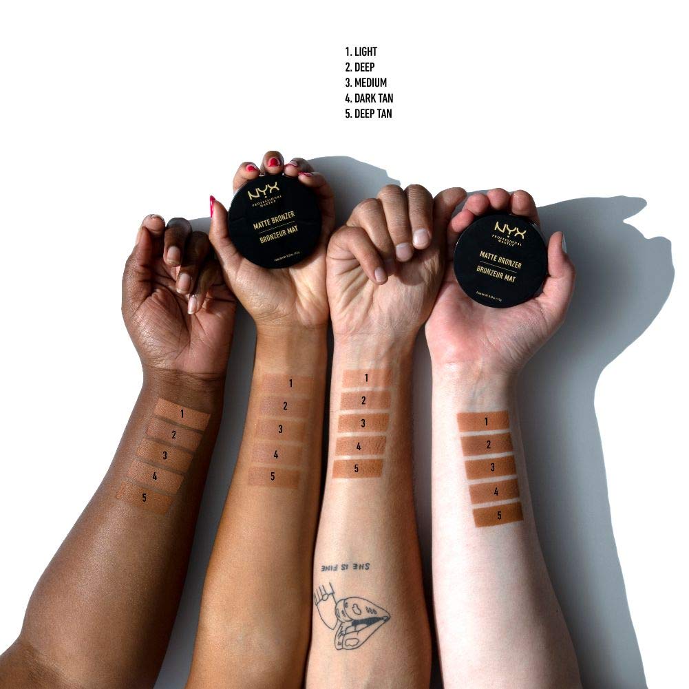 NYX PROFESSIONAL MAKEUP Matte Bronzer, Dark Tan, 0.33 Ounce
