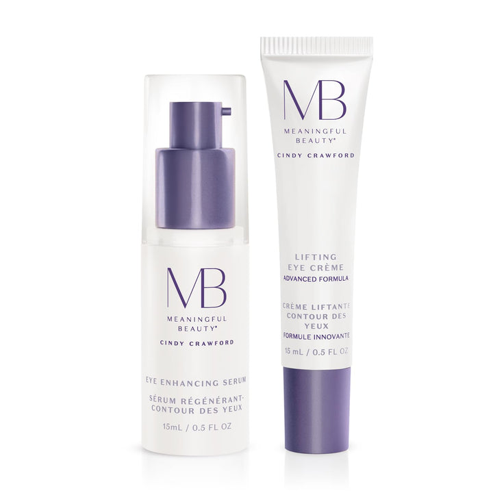 Meaningful Beauty by Cindy Crawford - Supercharged Anti-Aging Under Eye and Dark Circle Kit - Eye Enhancing Serum - Lifting Eye Crme Advanced Formula - MT.2078