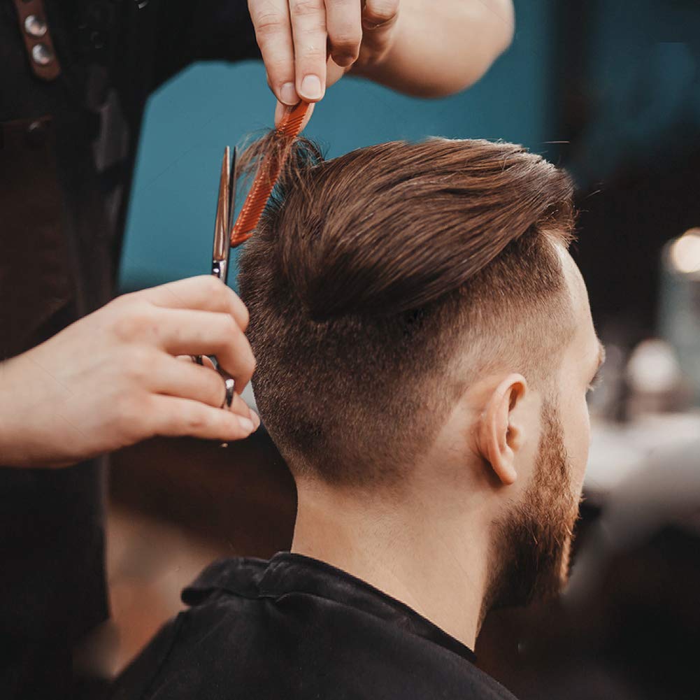 BSFHH Black Barber Cape, Professional Nylon Waterproof Hair Cutting Cape with Snap Closure Salon Cape, 59 x 47 Hairdressing Cape for Haircut, Coloring, Makeup, Styling (8 Pack)