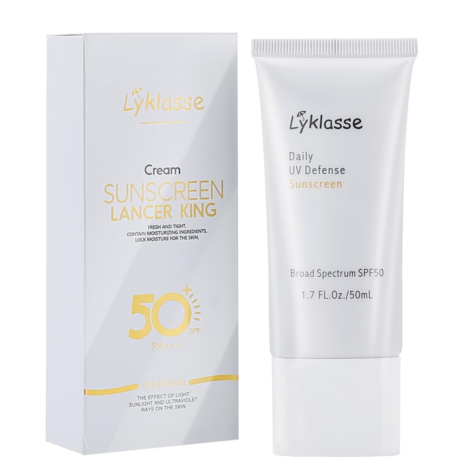 Daily UV Defense Sunscreen, SPF 50 PA++++,Organic Sunscreen,Hydrating,Soothing, No white-cast for All Skin Types|Nourishing Skin Protection and UV Defense (1.69 oz / 50 ml)