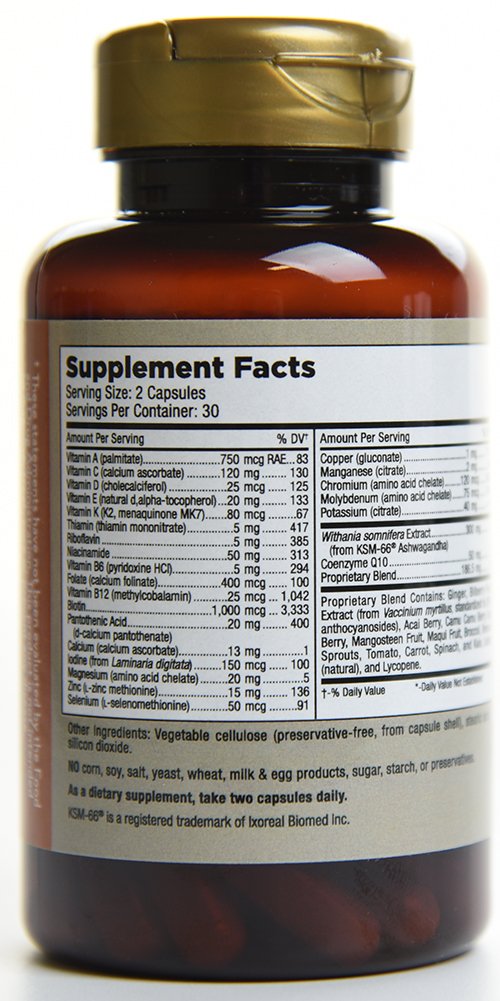 Mt. Angel Vitamins - Daily Womens Multivitamin - Adult Formula with Iron, Calcium, KSM-66 Ashwaganda, and a Potent Proprietary Herbal Blend of The Best Womens Vitamins - 60 Count Capsules