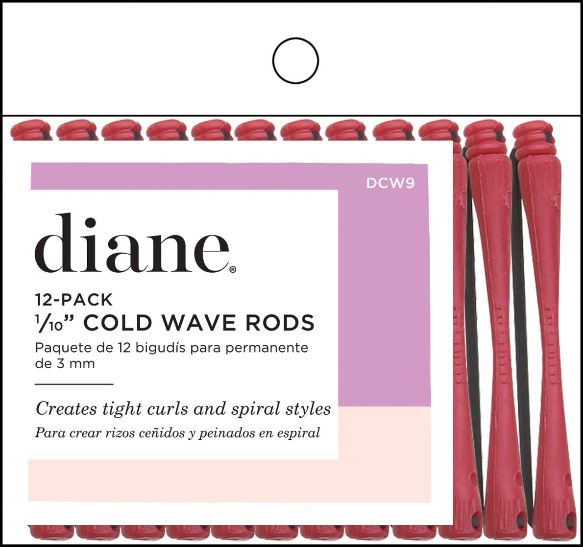 Diane Cold Wave Rods, Red, 1/10, 12/bag