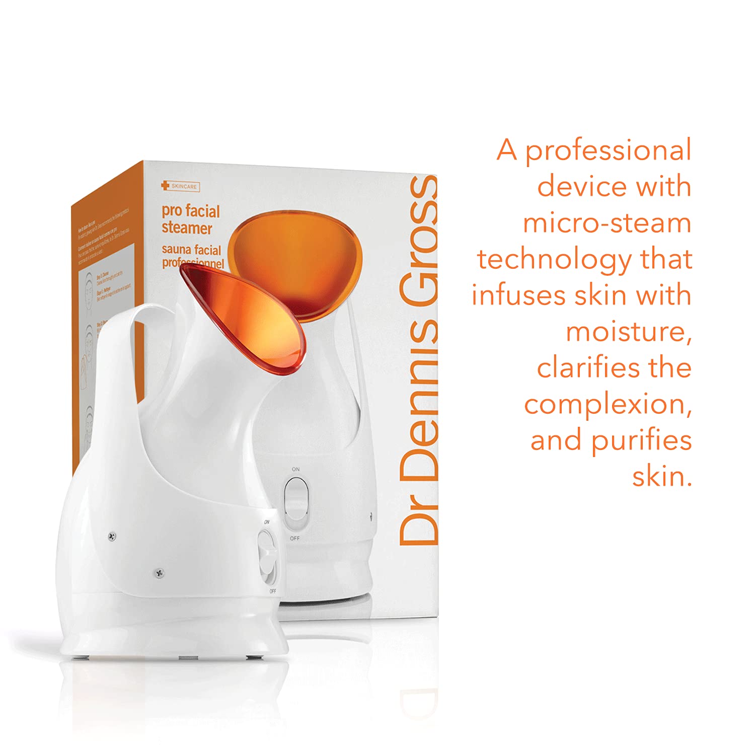 Dr. Dennis Gross Pro Facial Steamer for Facial Deep Cleaning: Infuse Skin with Hydration, Clarify Complexion, and Detox Skin