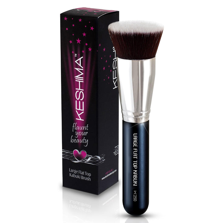 Keshima Large Flat Top Kabuki Foundation Makeup Brush, 1.6 Top Diameter