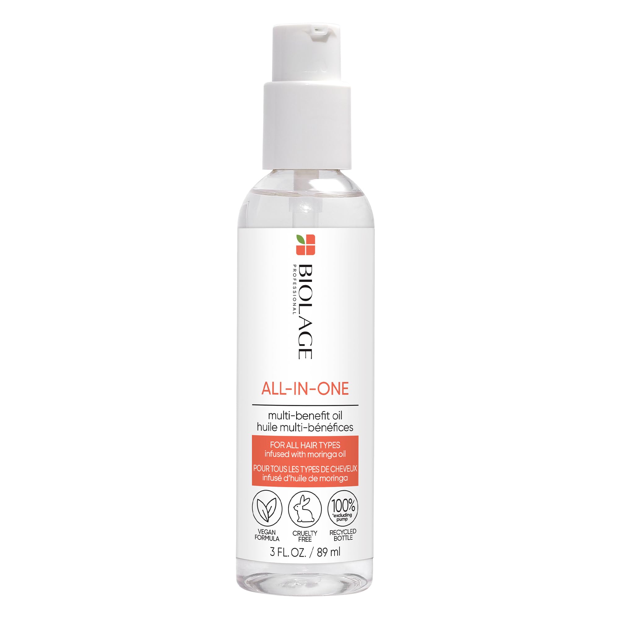 BIOLAGE All-In-One Multi-Benefit Oil, Pre-Shampoo & Leave-In Treatment - Smooths, Detangles & Controls Frizz, For All Hair Types