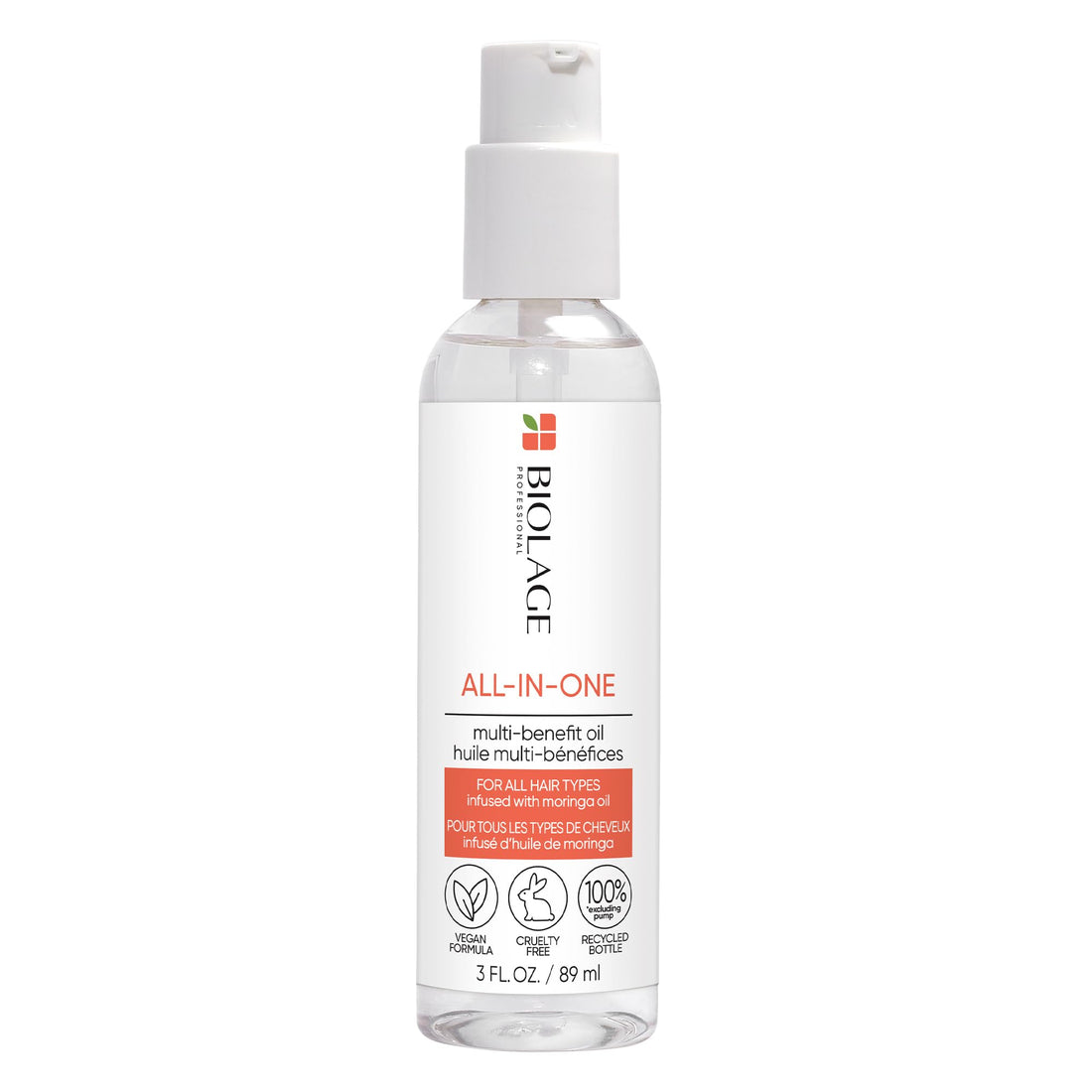 BIOLAGE All-In-One Multi-Benefit Oil, Pre-Shampoo & Leave-In Treatment - Smooths, Detangles & Controls Frizz, For All Hair Types