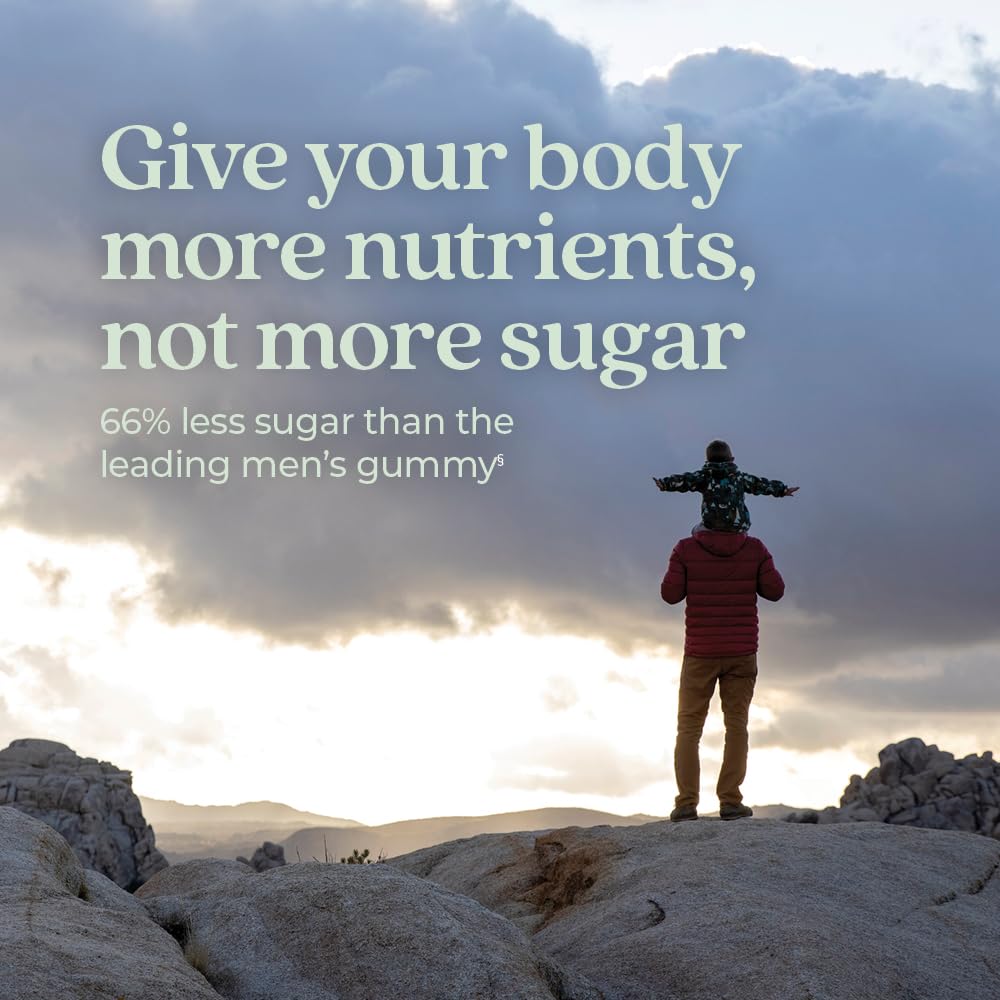 New Chapter Men’s Multivitamin Gummies, 66% Less Sugar, Men’s Gummy Vitamins with Vitamin C, D3 & Zinc, Non-GMO, Gluten Free, Berry-Citrus, 75ct