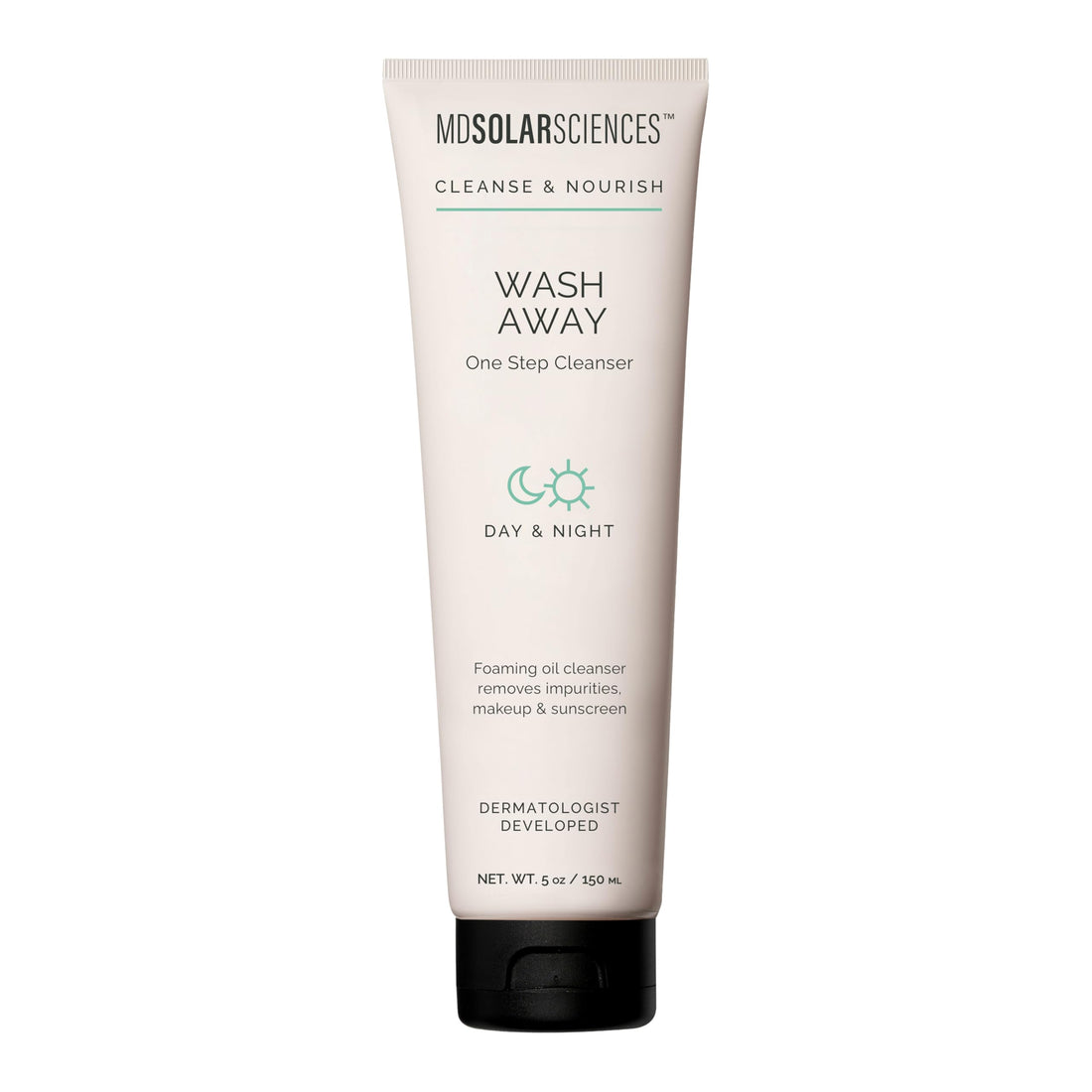 MDSolarSciences Face Cleanser, Hydrating Makeup Remover with Hyaluronic Acid and Niacinamide, Hypoallergenic, Gluten-Free, Vegan, Dermatologist Tested, Soothing Formula, 5 oz