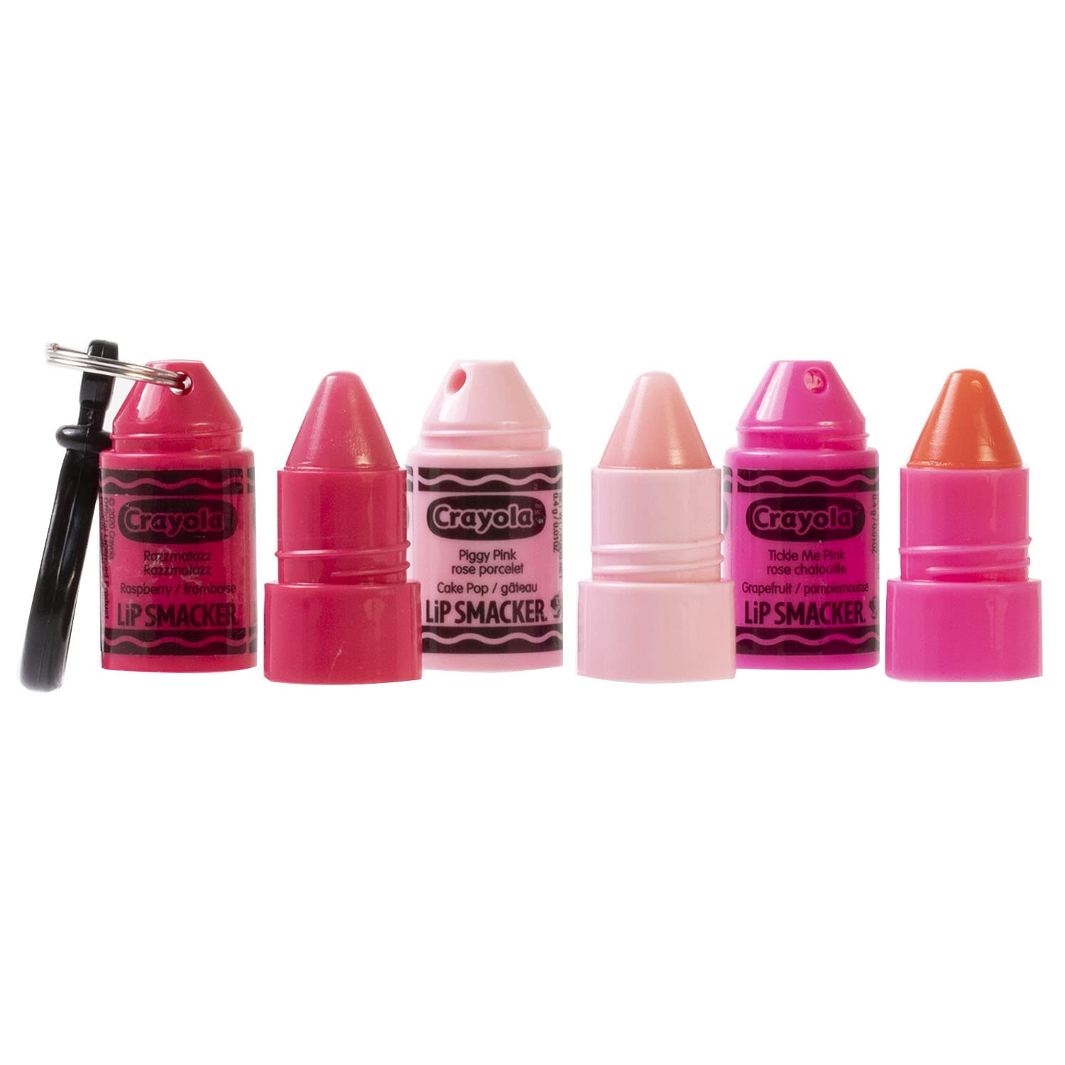 Lip Smacker Crayola Crayon Stackable Flavored Clear Balm Pink, Pinks, 0.03 Ounce