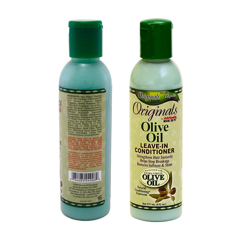 Africa's Best Africas Best Conditioner s Olive Oil LeaveIn 6 Ounce (177ml) (2 Pack)