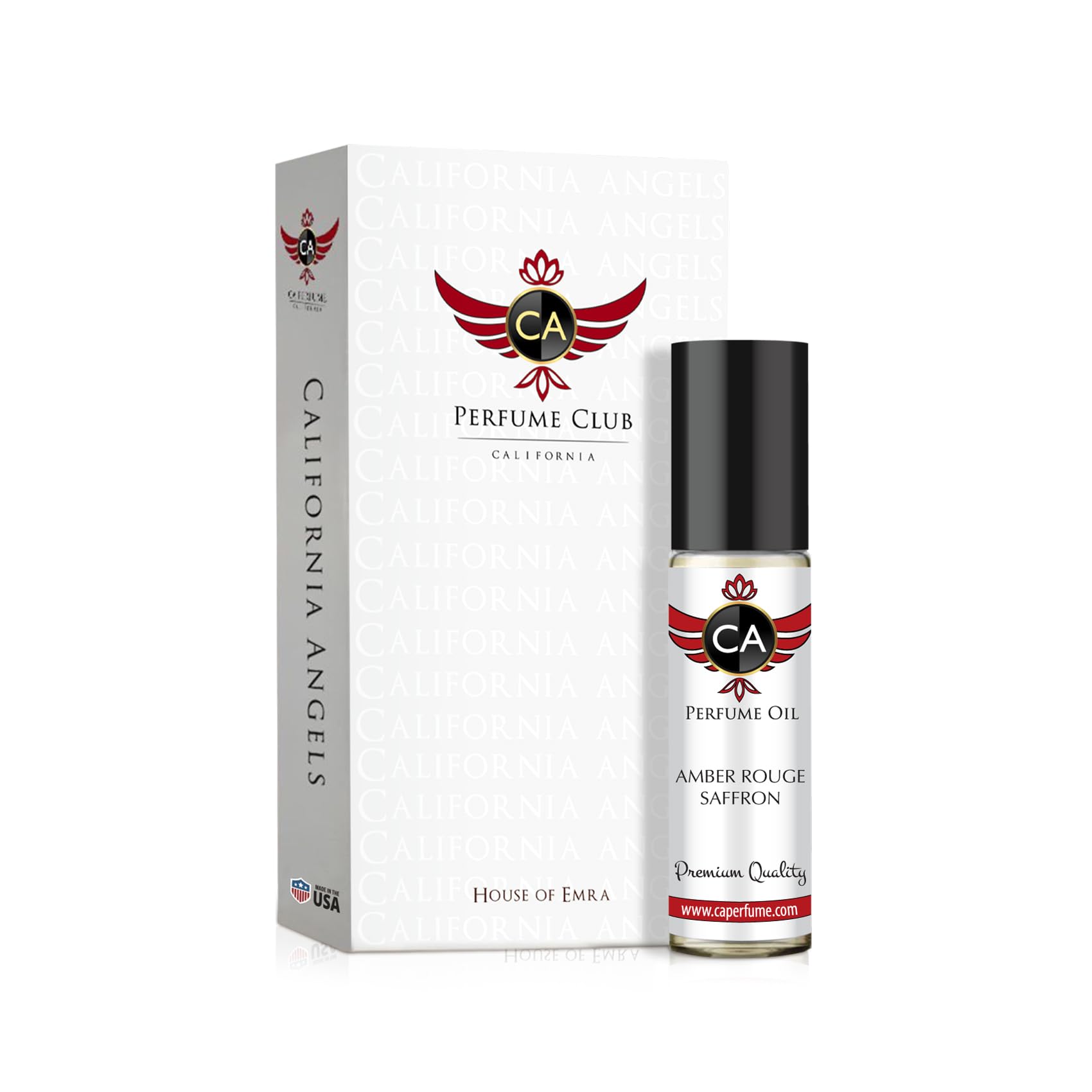 CA Perfume Amber Rouge Saffron Fragrance Body Oil For Women & Men Roll On 0.33fl oz / 10ml