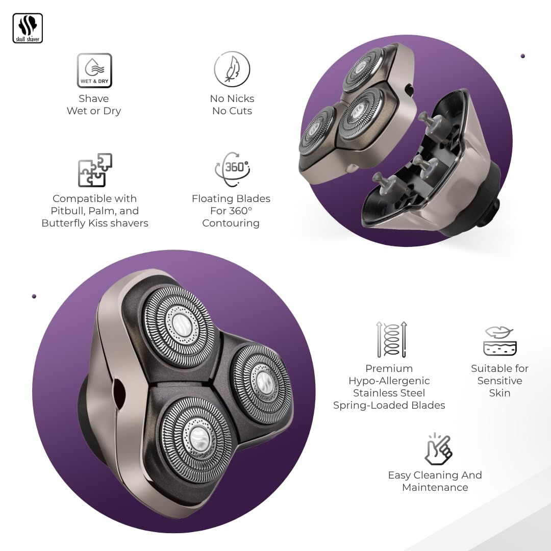 Skull Shaver Forte PRO 3 Head Replacement Blade | Electric shaver replacement heads