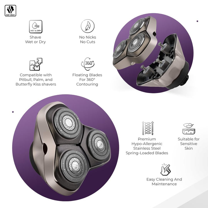 Skull Shaver Forte PRO 3 Head Replacement Blade | Electric shaver replacement heads