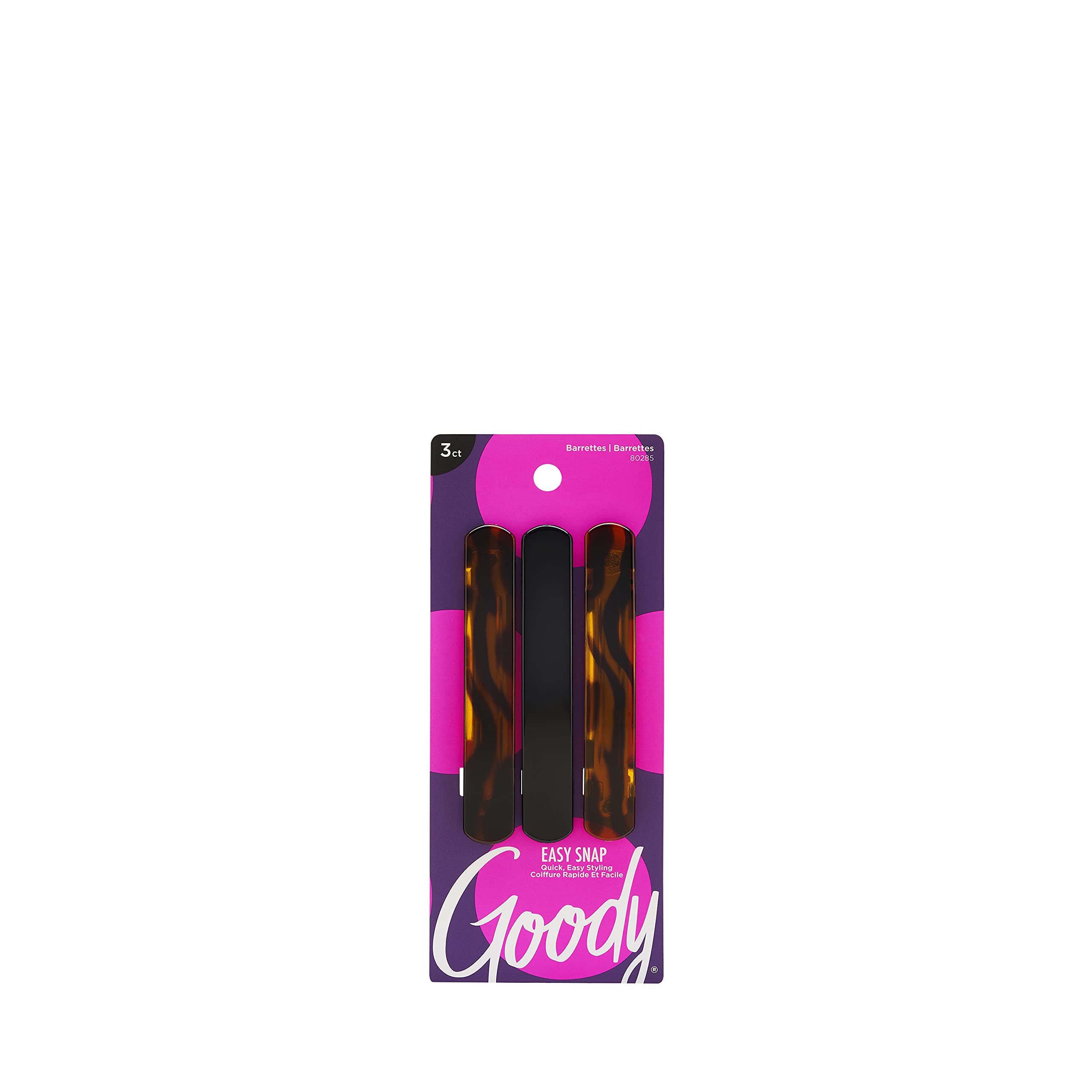 Goody Classics Rounded Hair Barrette, 3 Count
