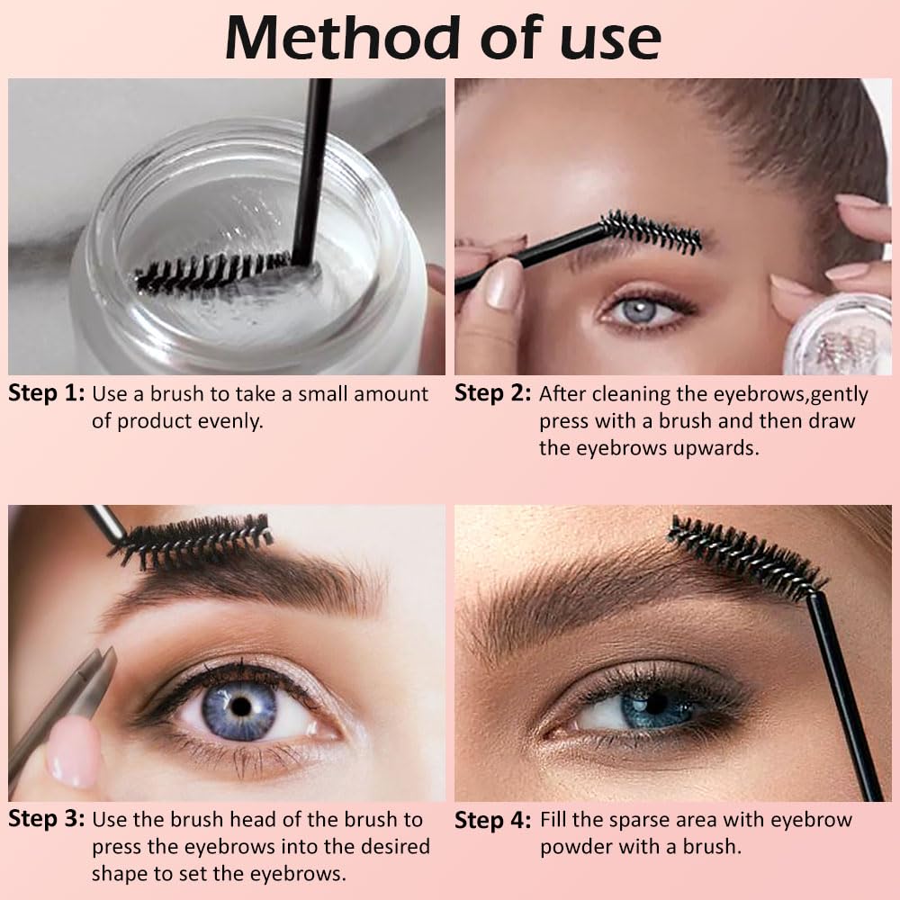 Soap Brows Kit,2Pcs/Set Eyebrow Freeze Styling Wax,Waterproof Long-lasting Eyebrows Enhancer Shaping Clear Tint Gel, Eye Brow Makeup Balm Pomade Cosmetics (2pcs 01#)