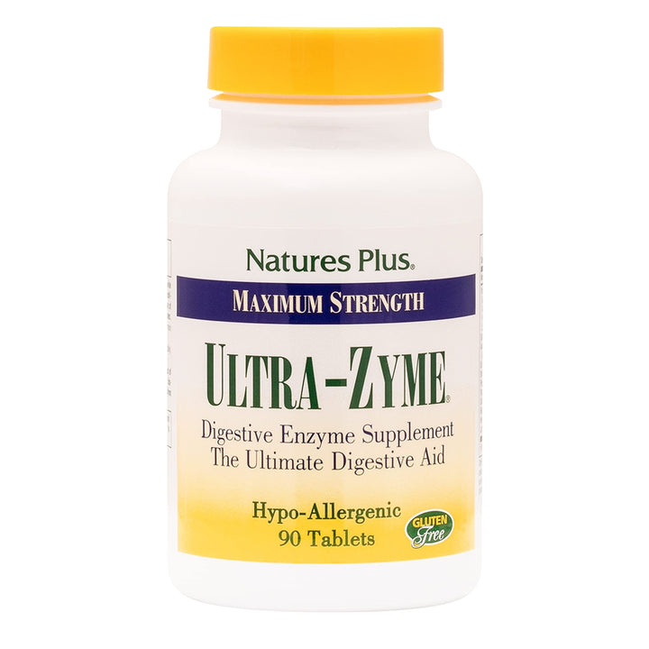Natures Plus Ultra-Zyme - 90 Tablets - Enzyme Supplement to Support Healthy Digestion - Gluten Free - 45 Servings