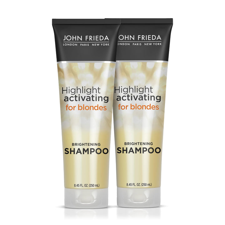 John Frieda Sheer Blonde Brightening Shampoo with Avocado Oil and Vitamin C - Revives Dull Highlights for Lighter Blondes, 8.45 Fl Oz