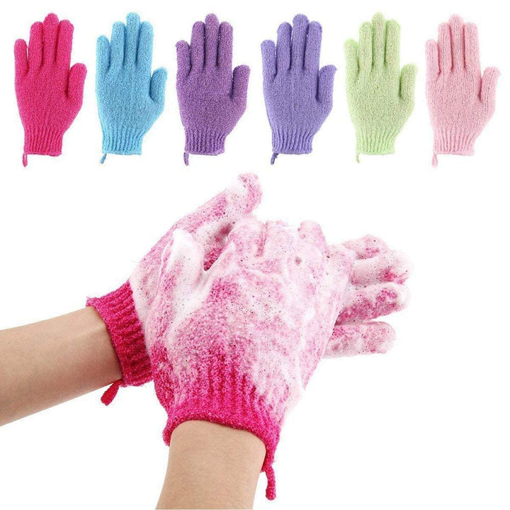 Codream 6 Pair Bath Exfoliating Gloves Nylon Shower Gloves, Bath Scrubber, Body Spa Massage Dead Skin Cell Remover for Man and Women