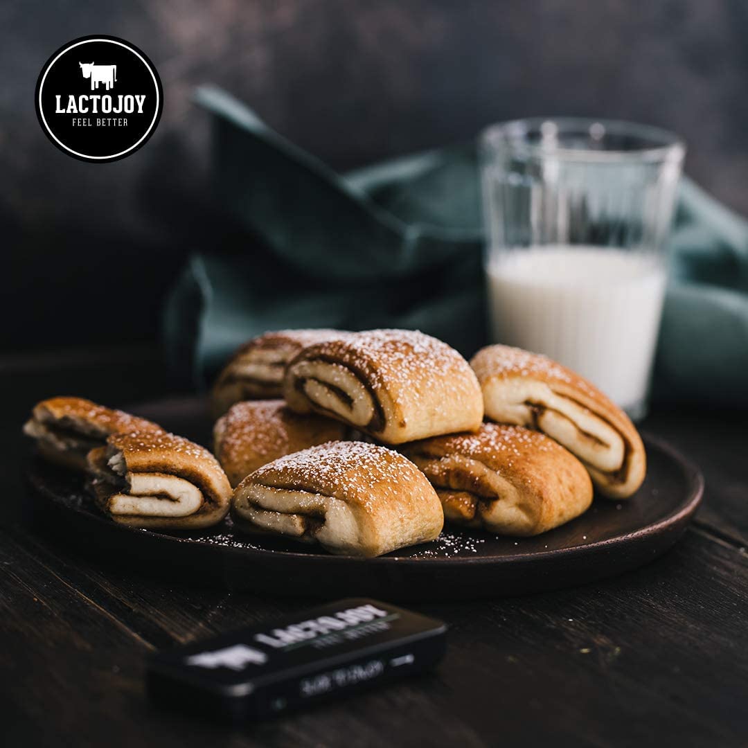 LactoJoy Lactase Pills I 80 Pieces I Powerful Lactase Enzymes for Lactose Intolerance I Ultra Pure Lactase for Improved Digestion I No Silicon Dioxide, No Artificial Flavors, No Sucralose I 100% Vegan