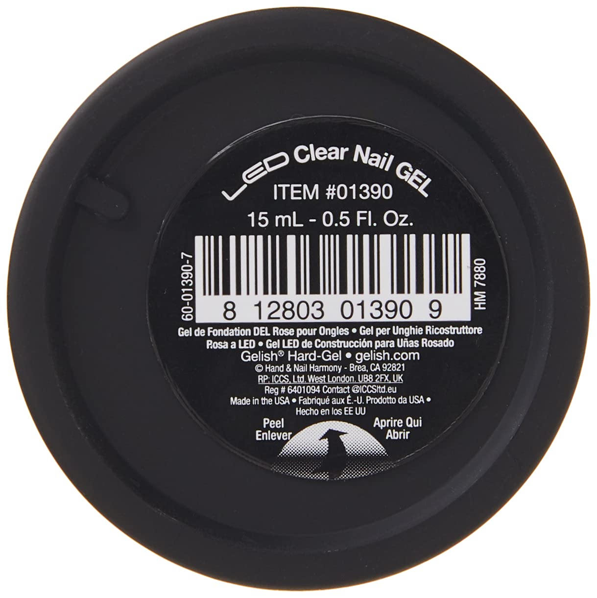 Gelish Harmony Hard LED Clear Builder Gel, 0.5 Ounce