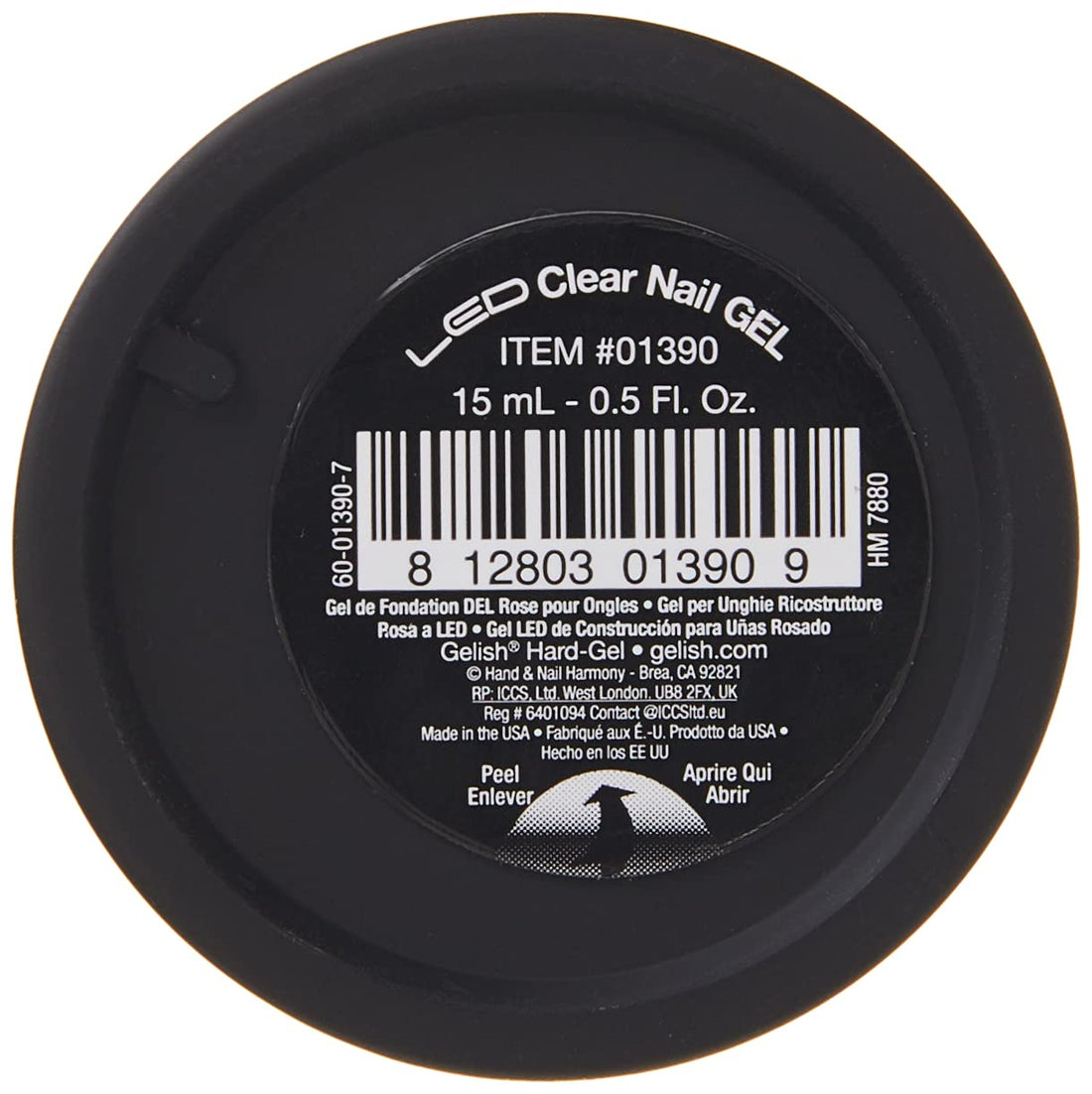 Gelish Harmony Hard LED Clear Builder Gel, 0.5 Ounce