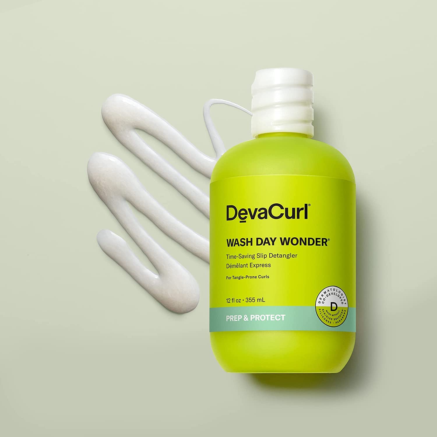 DevaCurl Wash Day Wonder Time-Saving Slip Detangler, Green Oasis, 12 fl. oz.