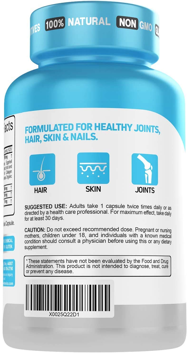 Multi Collagen Complex (Types 1 2 3 5 and 10) | Hydrolyzed Collagen Peptides | Collagen for Women & Men | Hair, Skin, Nails, Joint Support (with Turmeric) | 90 Capsules