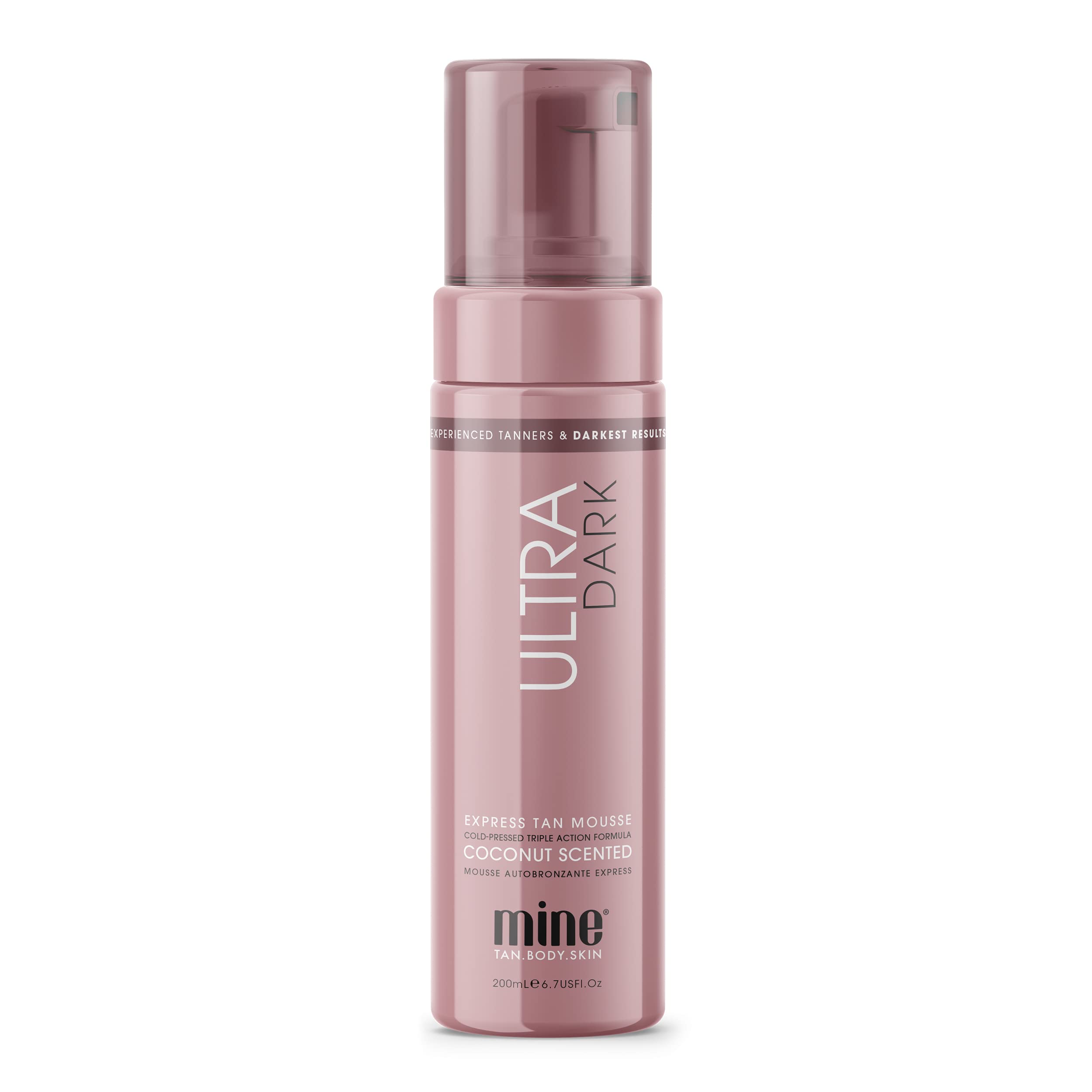 MINETAN BODY.SKIN Ultra Dark Self Tanner Mousse - Natural, Streak Free Fake Tan Results. Bronzed Glow for Experienced Tanners & Darkest Tanning Results, 6.7 fl oz