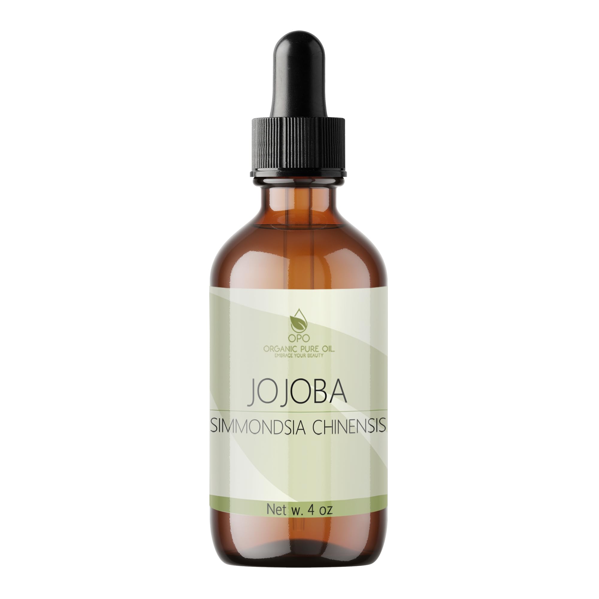 Jojoba Oil - Pure, Cold Pressed, Unrefined, Virgin Hydrating & Moisturizing Carrier Oil for Skin, Hair, Face, Facial Care, Body, Massage, Ear, Beard, Makeup Remover - 4 oz Glass & Dropper - OPO