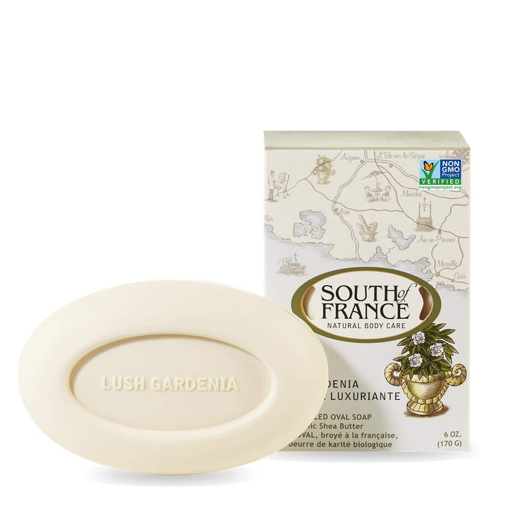 South Of France Soaps French Milled Oval Soap, Lush Gardenia 6 oz