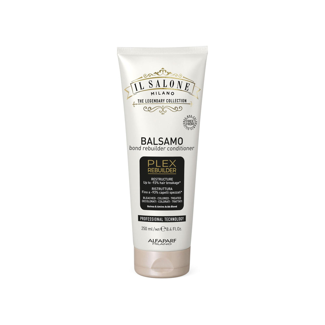 Il Salone Milano Professional Plex Rebuilder Conditioner for Bleached, Colored, Treated Hair - Restores and Restructures - Bond rebuilder - Premium Quality - 8.45 Fl. Oz. / 250 ml