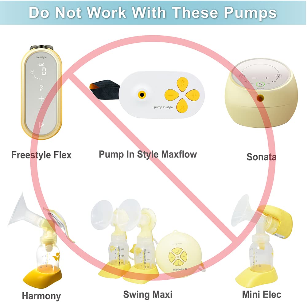 Nenesupply Connectors Compatible with Medela Flanges. Not Original Medela Personalfit Connector. Work with Pump in Style Symphony Harmony Swing Breastpumps, and Nenesupply Flanges.