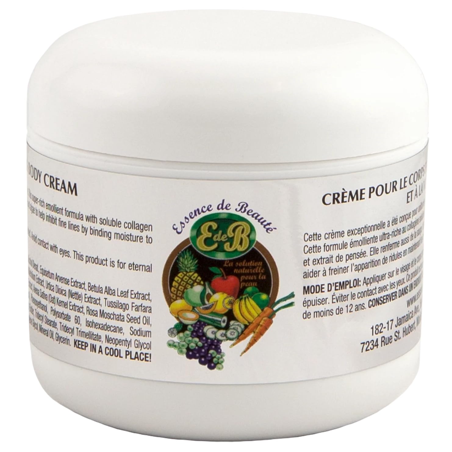 Essence de Beaute Collagen + Vitamin E Face & Body Cream, 4oz