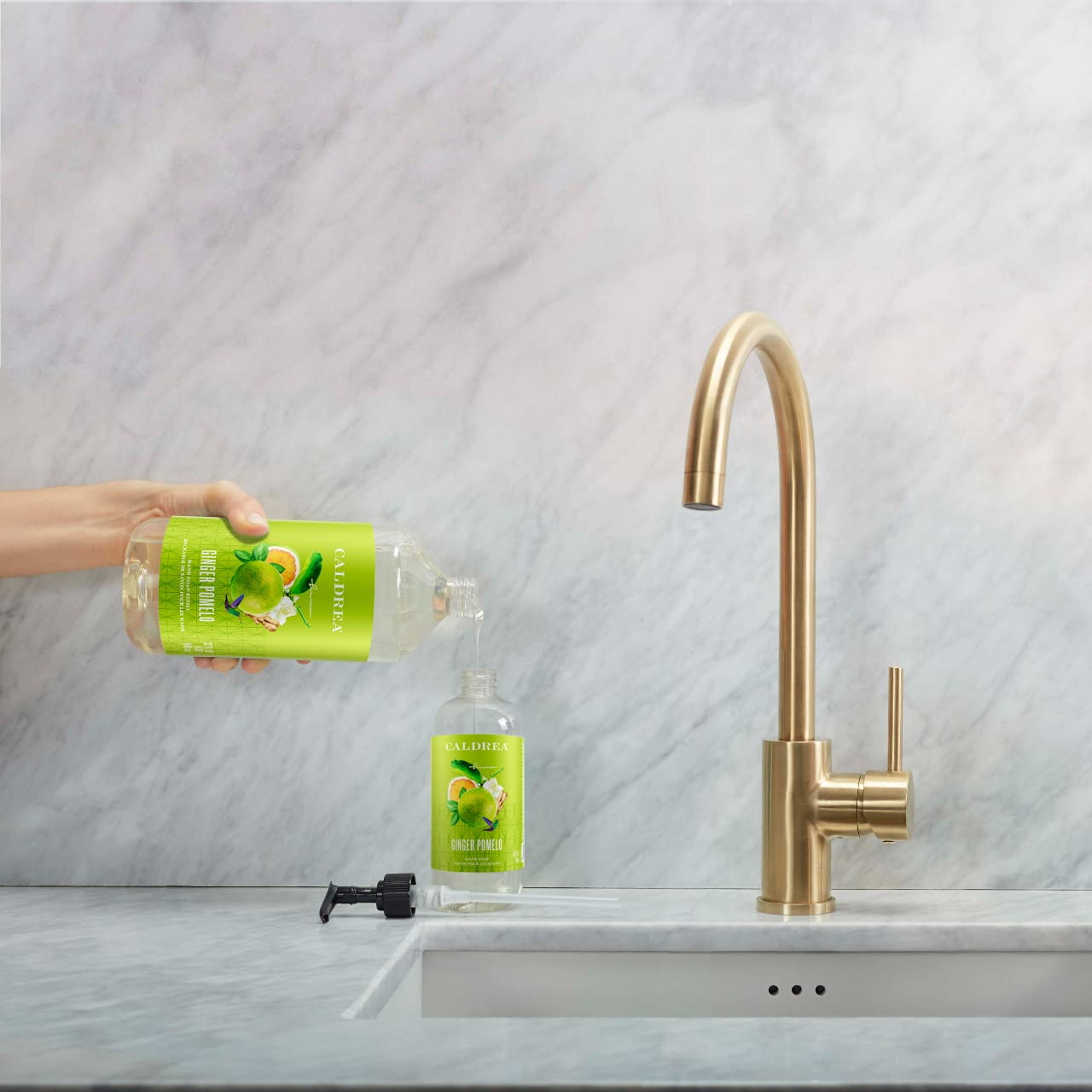 Caldrea Liquid Hand Soap Refill, Ginger Pomelo, 32 Ounce