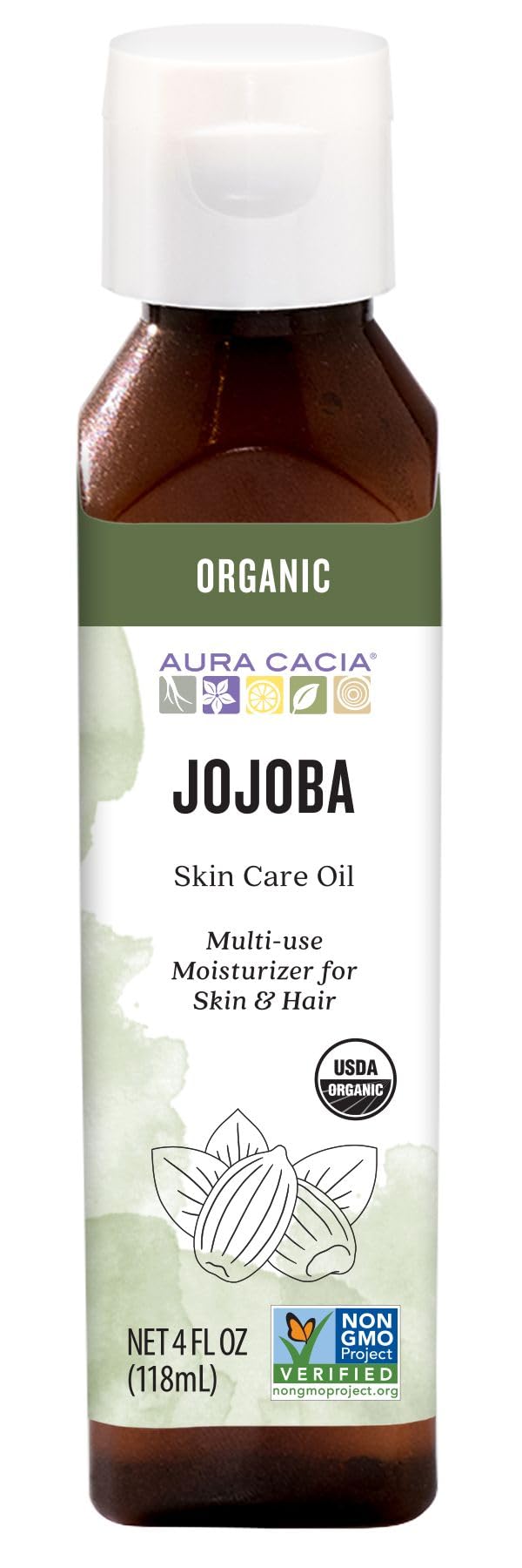 Aura Cacia Organic Skin Care Oil, Balancing Jojoba, 4 Fluid Ounce