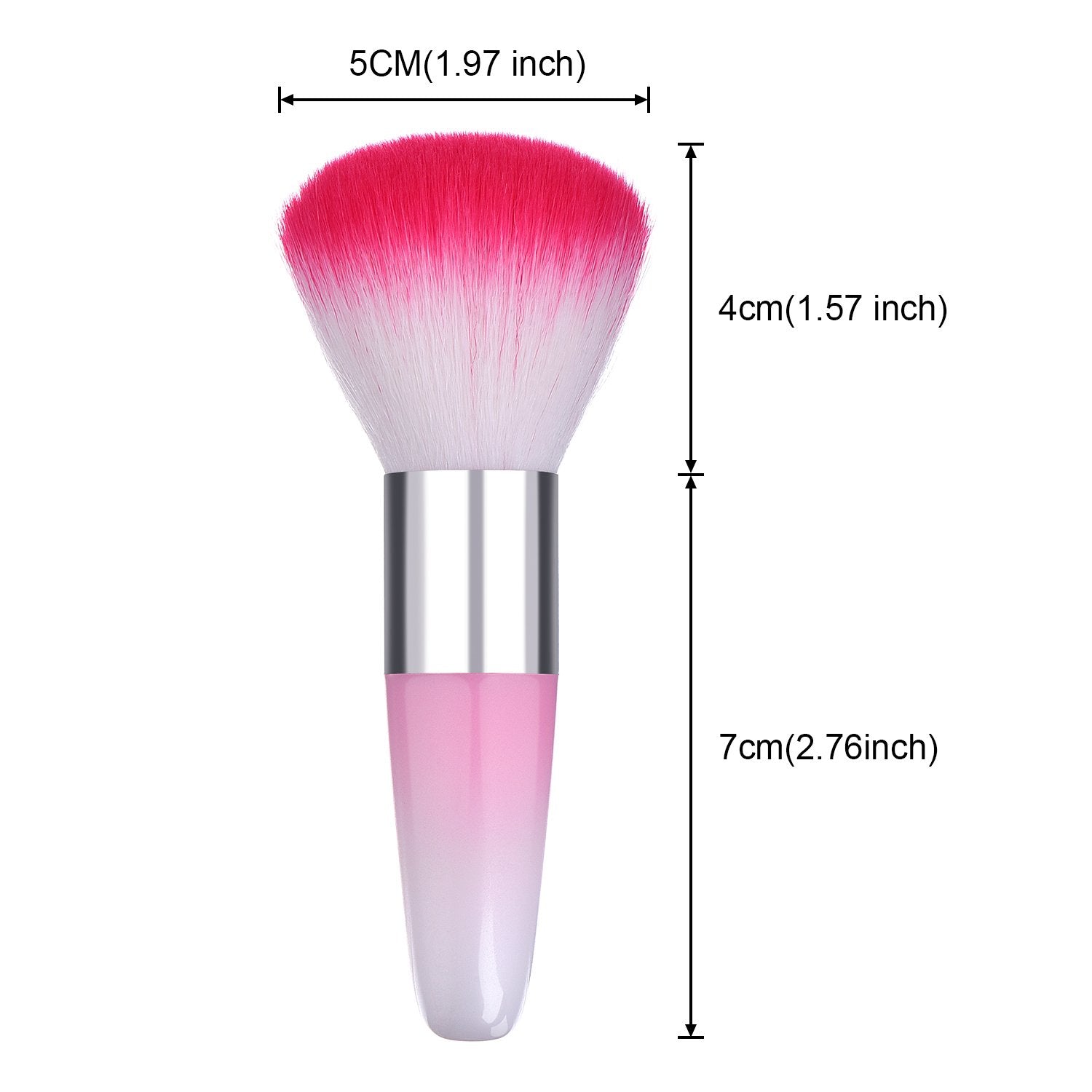 eBoot 2 Pieces Soft Nail Art Dust Remover Powder Brush Cleaner for Acrylic and Makeup Powder Blush Brushes