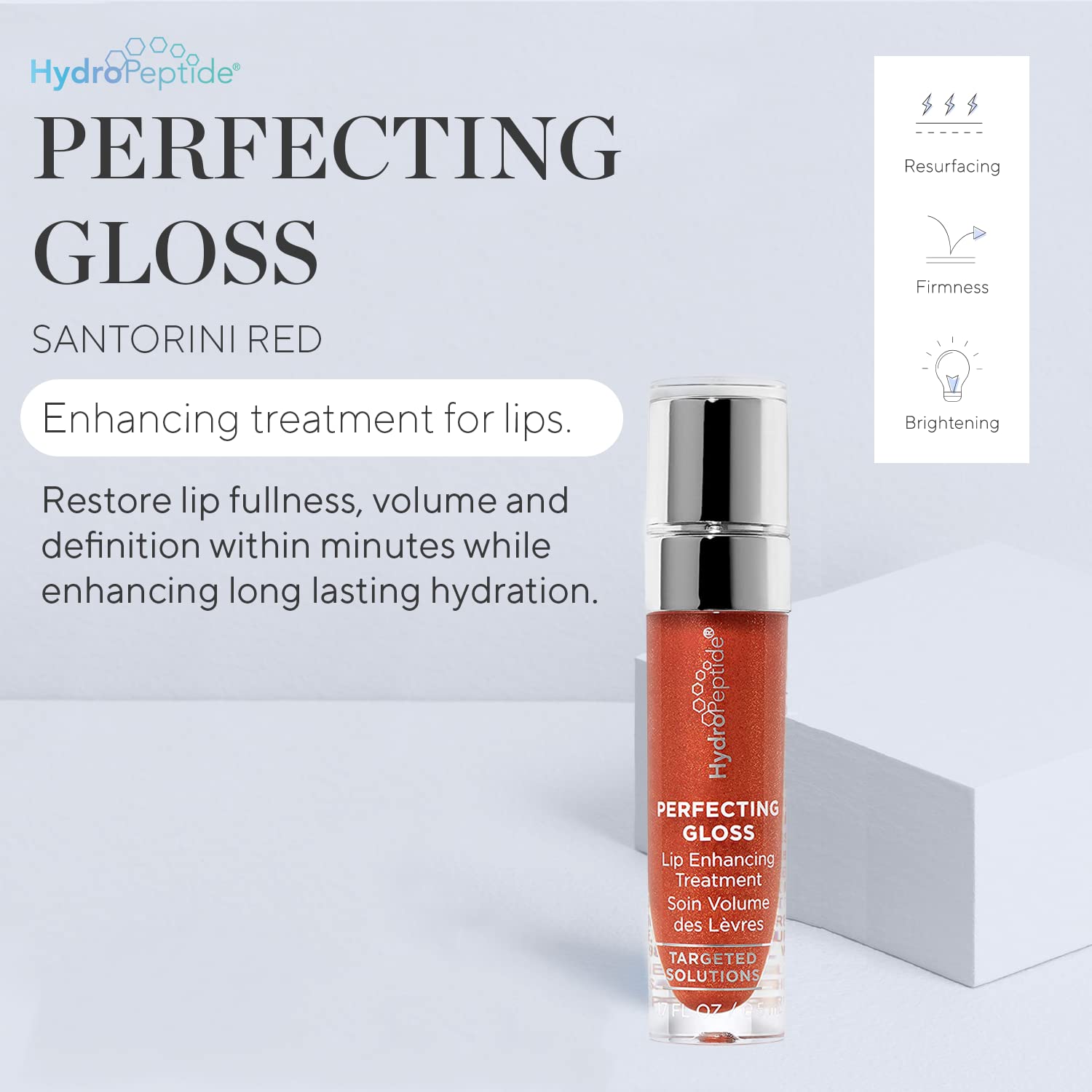 HydroPeptide Enhancing Treatment Perfecting Lip Gloss, Santorini Red