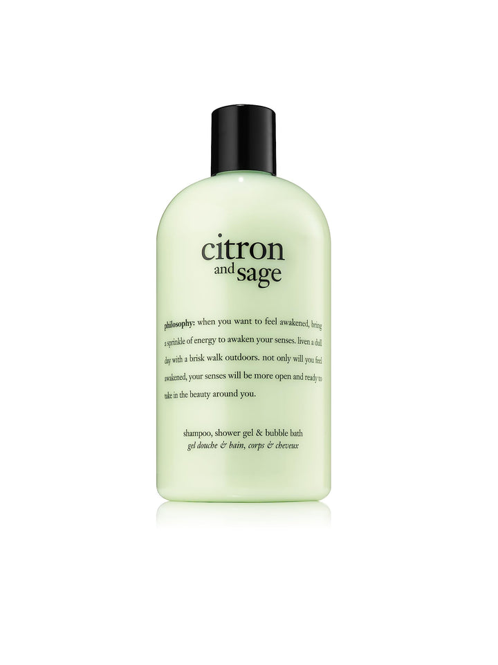 Citron & Sage Shampoo, Shower Gel & Bubble Bath 480ml/16oz