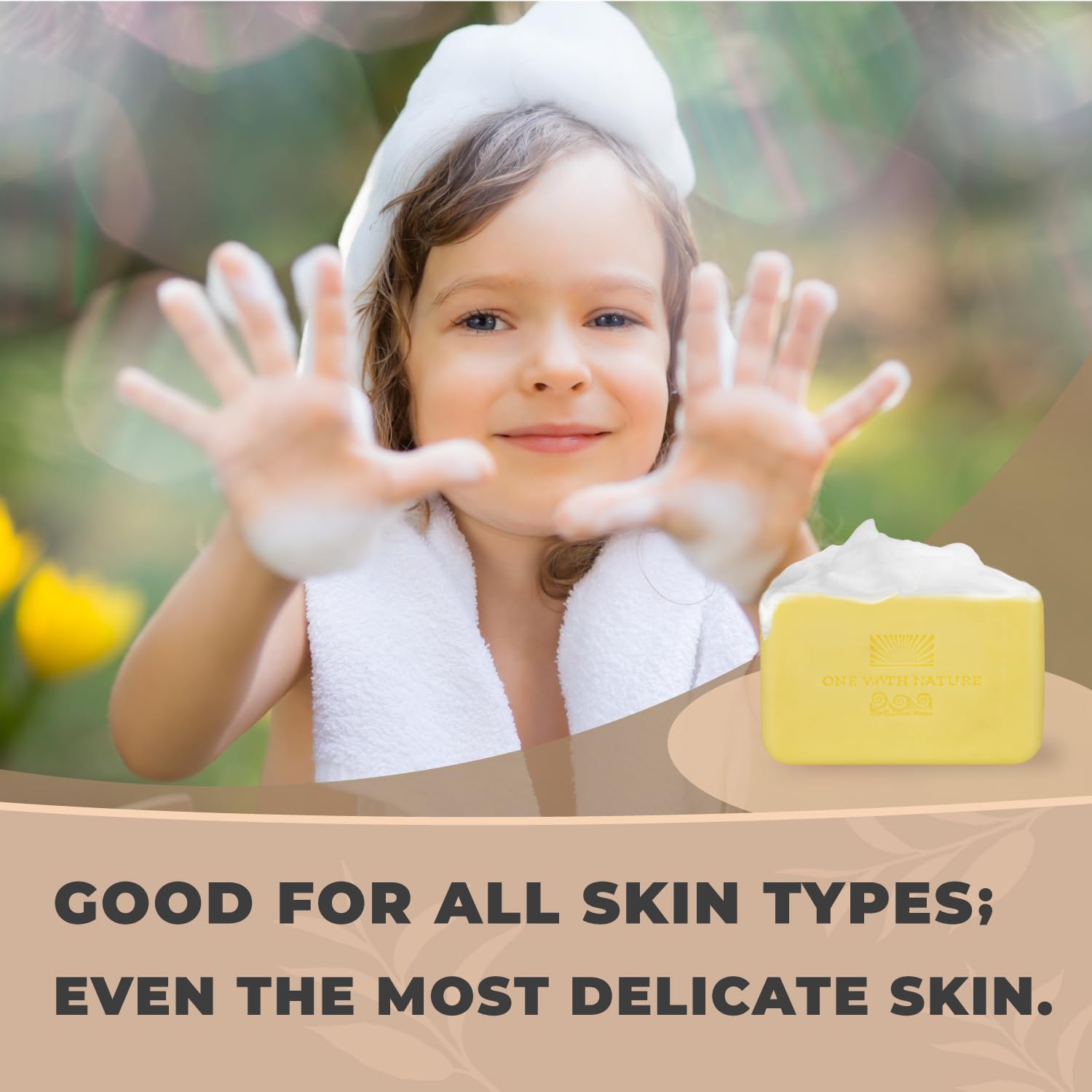 One With Nature Dead Sea Minerals Lemon Sage Soap with Argan Oil and Shea Butter