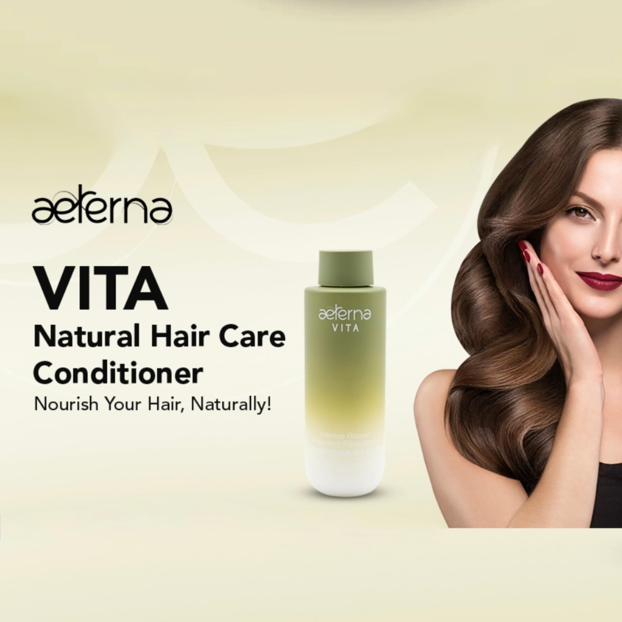 Aeterna VITA Intense Repair Keratin Deep Conditioner for Dry Damaged Hair | Thyme, Ginseng Root Extract | Color-Safe - 250 ml