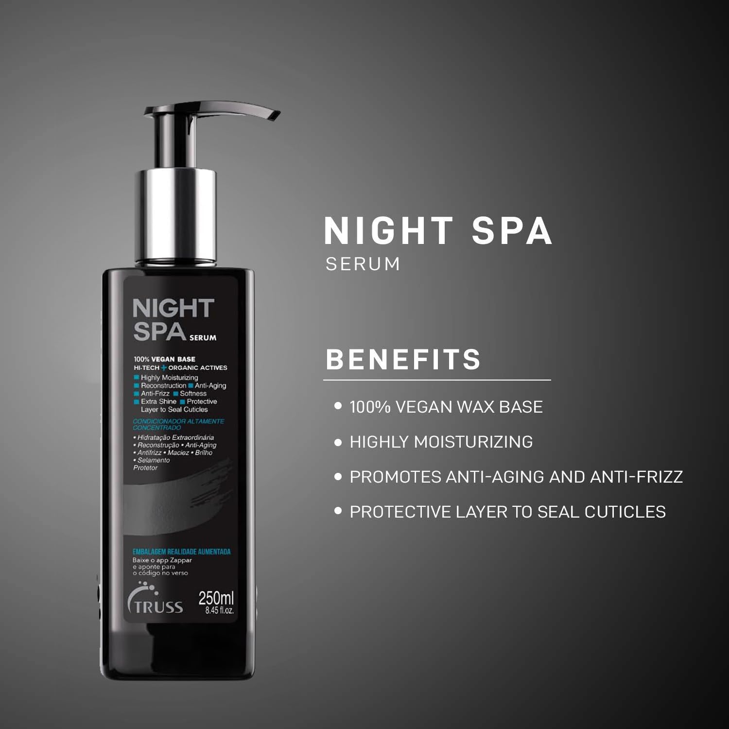 Truss Night Spa Serum, Overnight Hair Treatment, 250 ml/8.45 oz