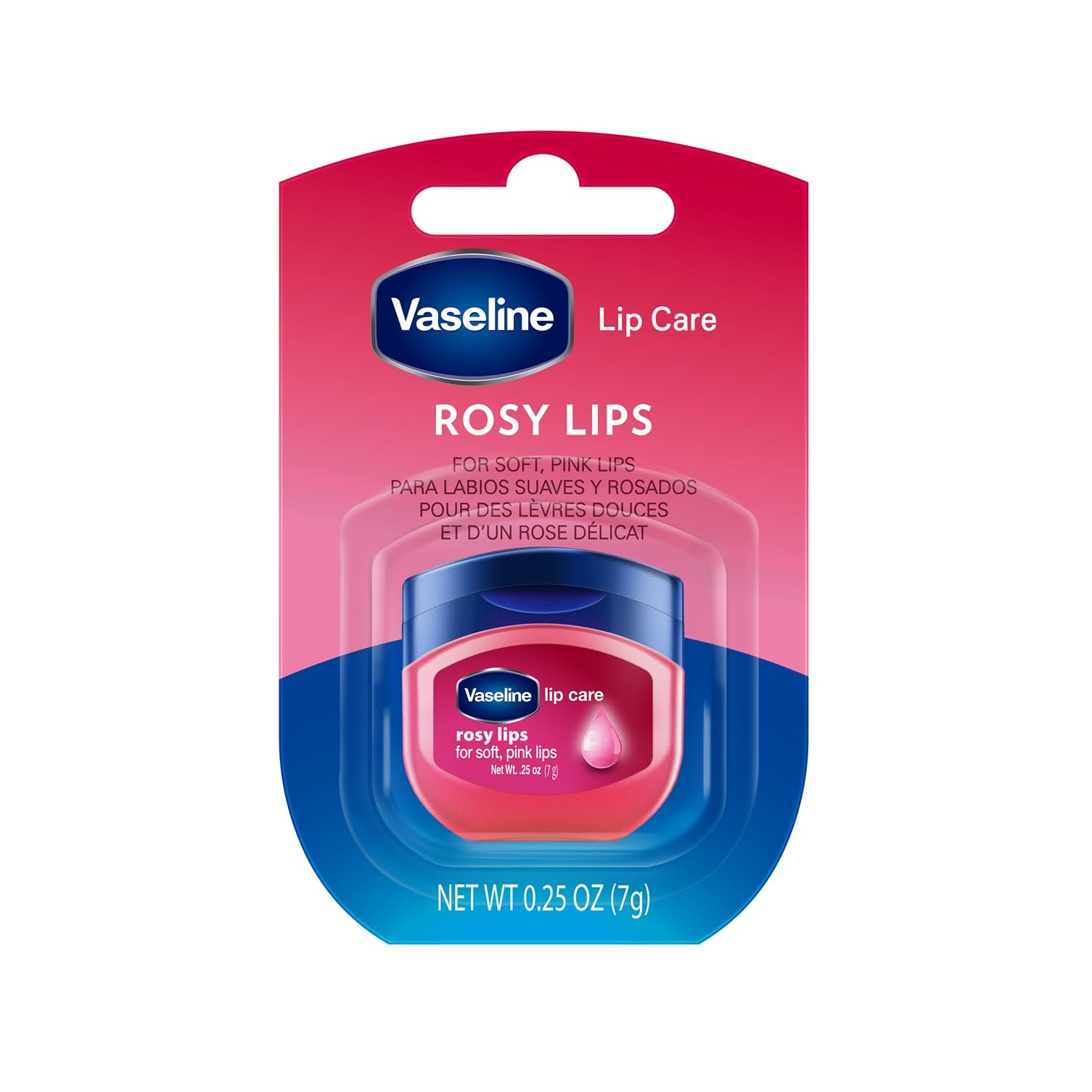 Vaseline Lip Therapy Rosy Lips Pack Of 2 0.25 Oz./7 Grams, Transparent