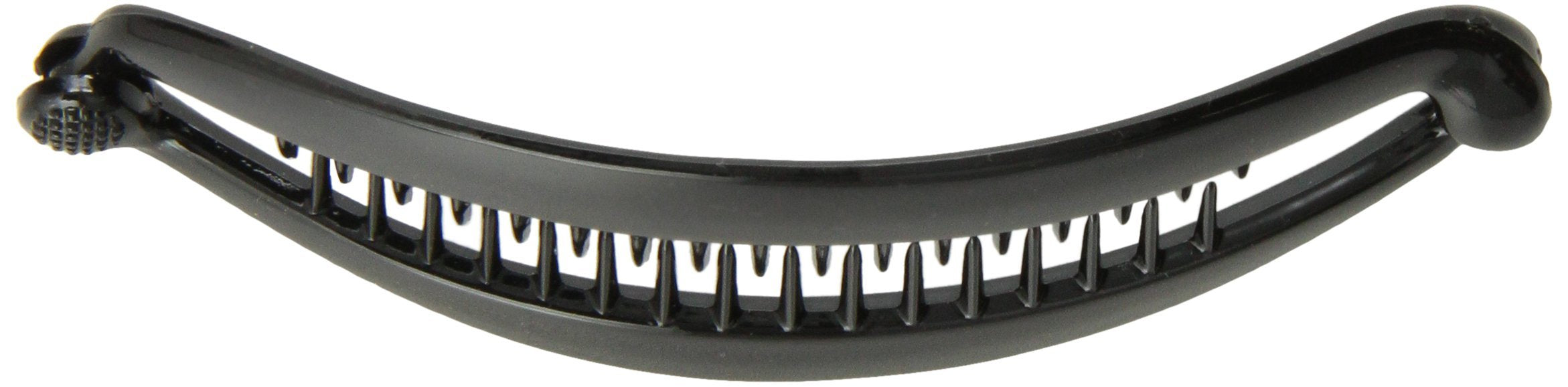 Caravan French Black Banana Clip With Ball Closure