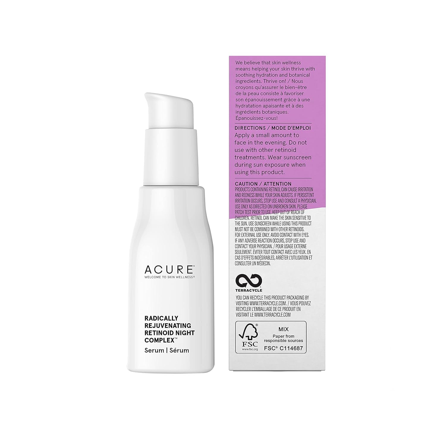 Acure Radically Rejuvenating Retinoid Overnight Complex, 100% Vegan for Age Performance with Polyglutamic Acid & Plant Squalane, Smoothes Complexion & Fights Wrinkles