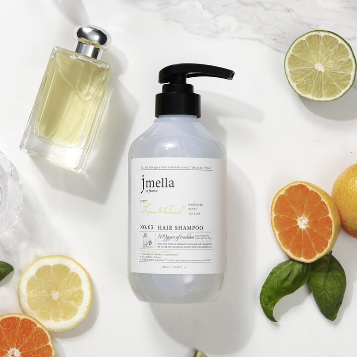 jmella IN FRANCE Lime and Basil Shampoo 33.8 floz with luxury fragrance- Paraben free -amino acid complex