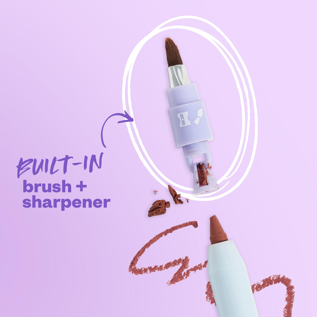 Kosas Hotliner Retractable Lip Liner Pencil with Built-In Brush & Sharpener - Easy Contouring, Hydrating, Long-Lasting - Pigmented Creamy Texture for Plumping Lips- Hyaluronic Acid & Konjac - Supreme